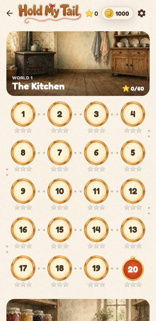 Level map of the Kitchen world