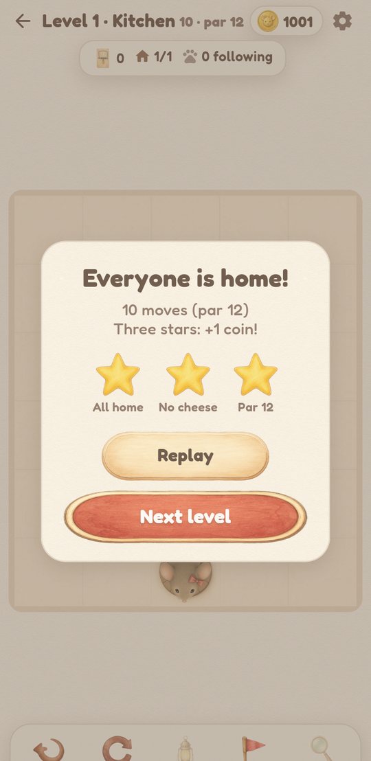 Everyone is home, three stars